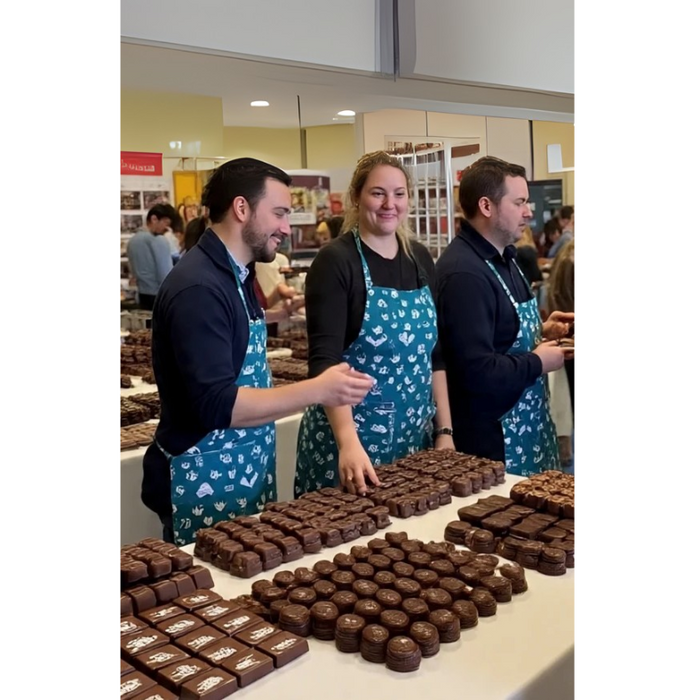 Corporate Trade Show With Branded Chocolate