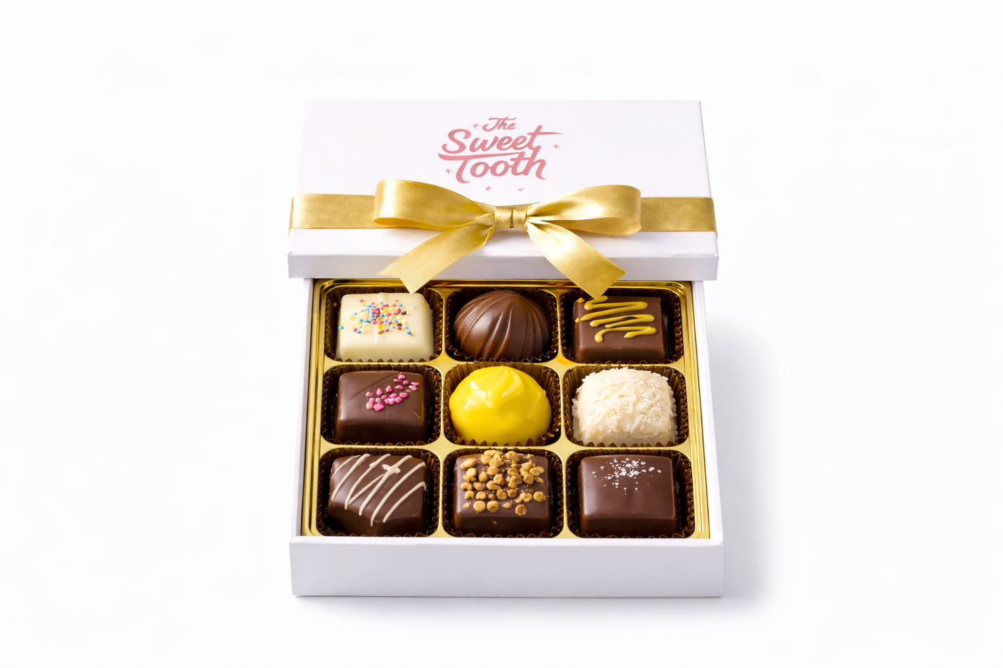 9 piece assorted truffle box handcrafted kosher chocolate gift The Sweet Tooth North Miami Beach since 1979