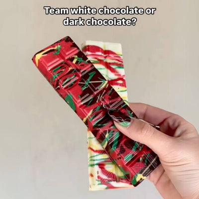 Dubai chocolate bar cross-section showing pistachio knafeh filling — The Sweet Tooth