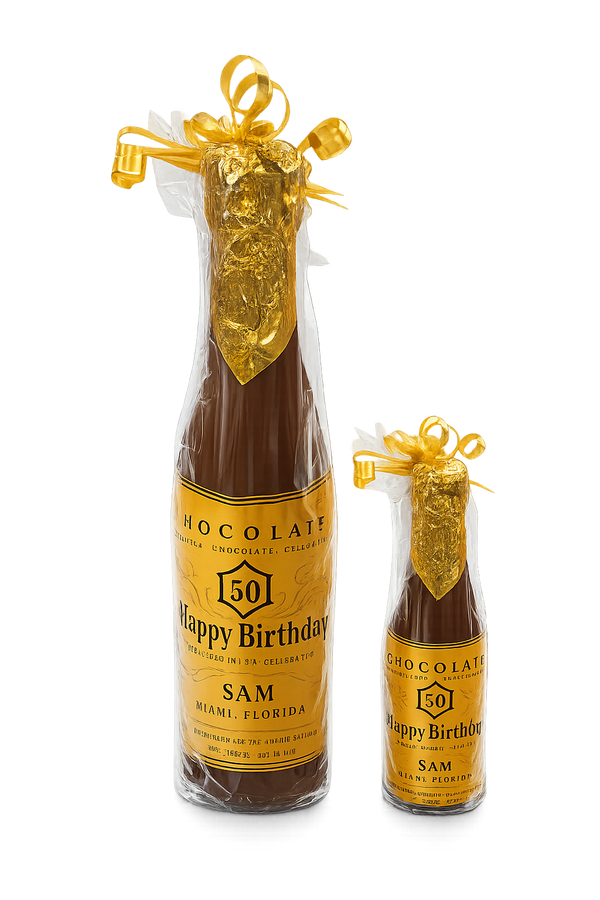 Chocolate Champagne Bottle-Personalized