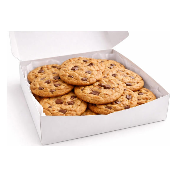 Sweet Tooth chocolate chip cookies in a gift box