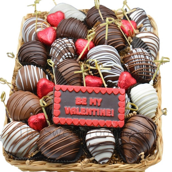 Large Pounding Hearts Valentine Basket