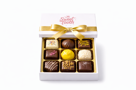 9 piece assorted truffle box handcrafted kosher chocolate gift The Sweet Tooth North Miami Beach since 1979
