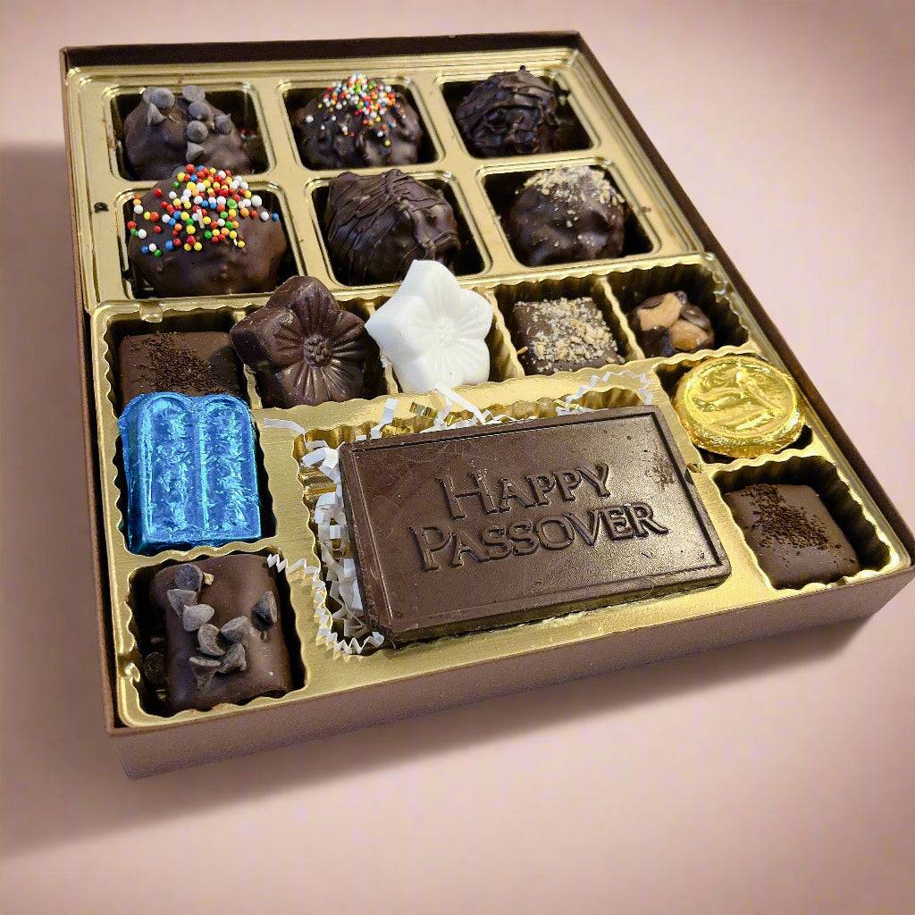 Passover Chocolate box with macaroons