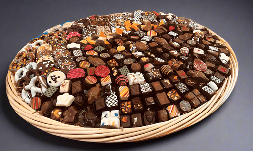 SUPREME - Shiva Sympathy gourmet chocolate gift basket filled with assorted artisan chocolates
