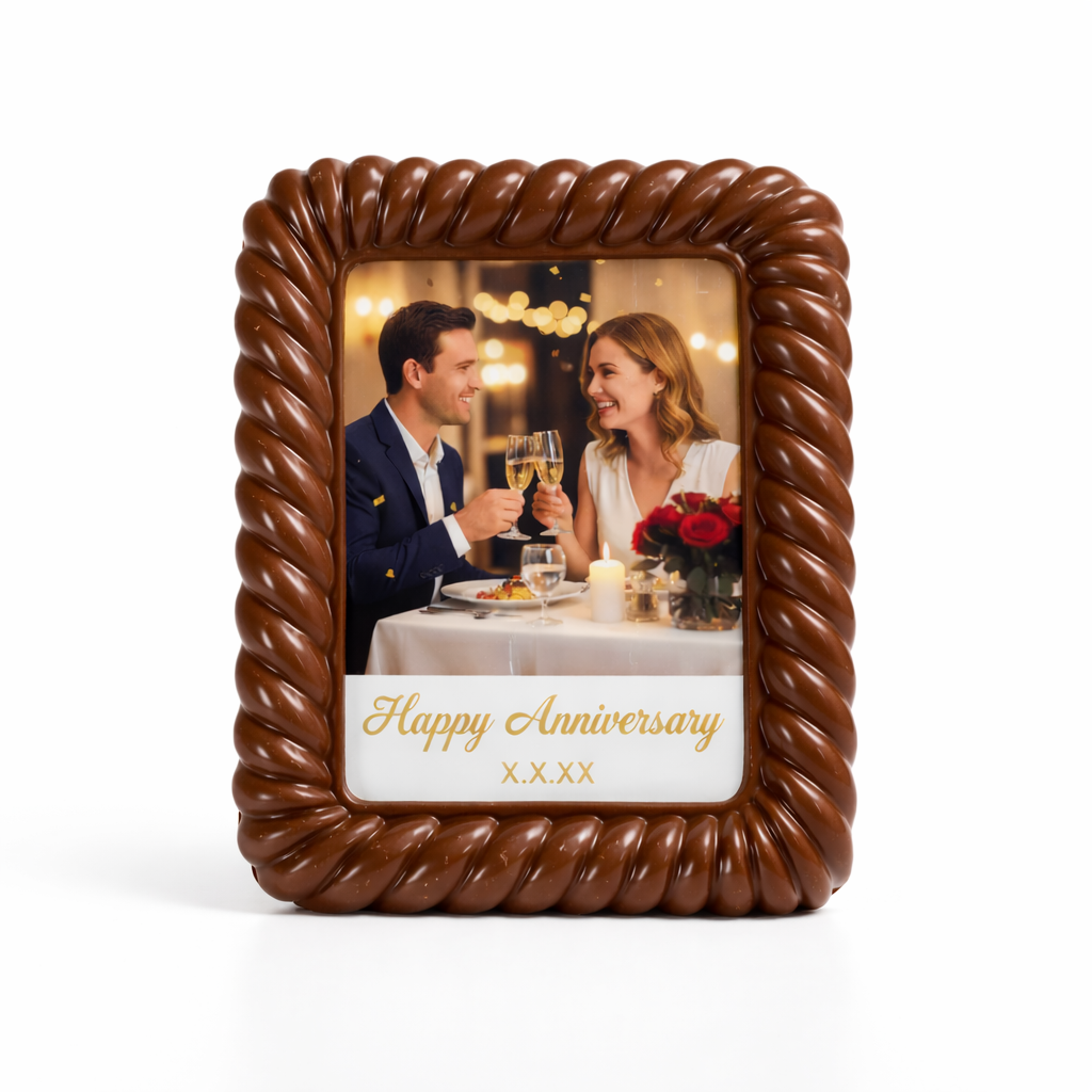 Edible Chocolate Anniversary Image