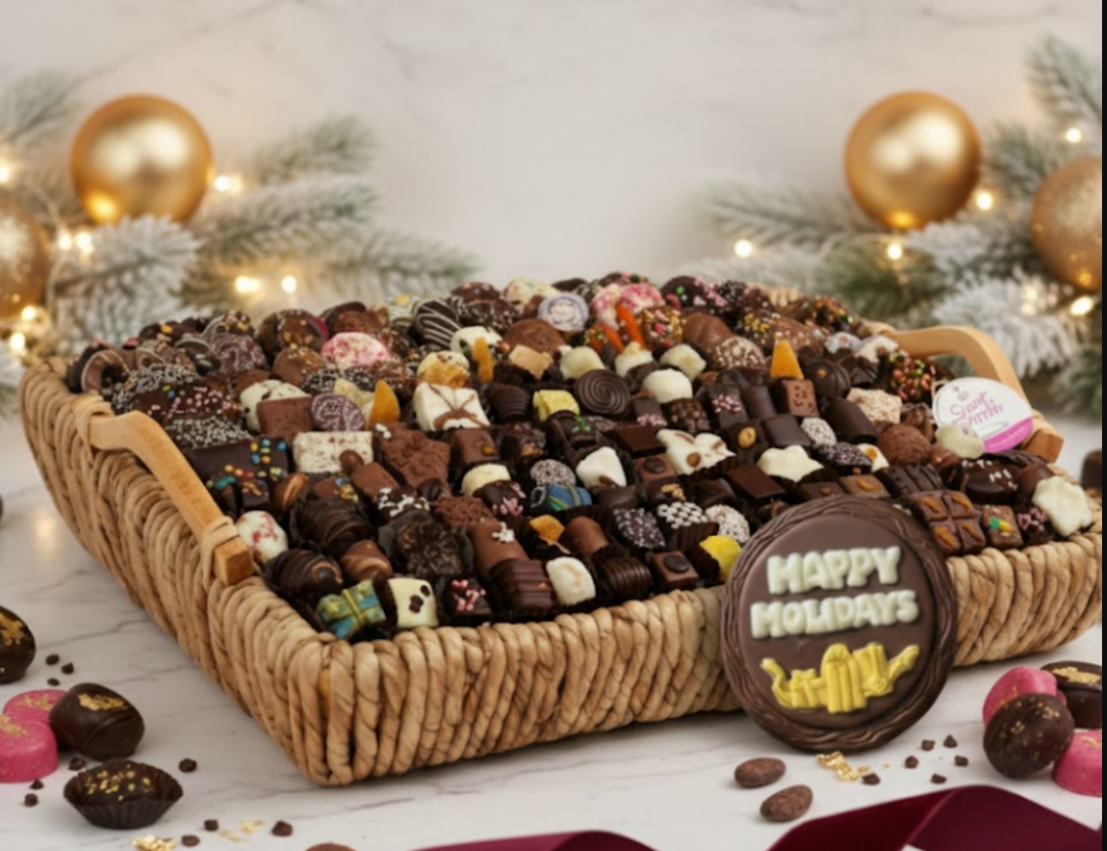 Jumbo Rectangle Chocolate Gift Basket - Gourmet Treats — The Sweet