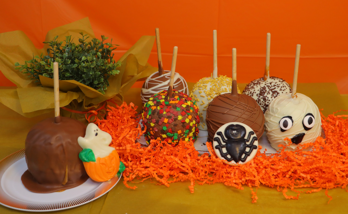 🎃 6-Pack of Halloween Gourmet Caramel Apples | The Sweet Tooth