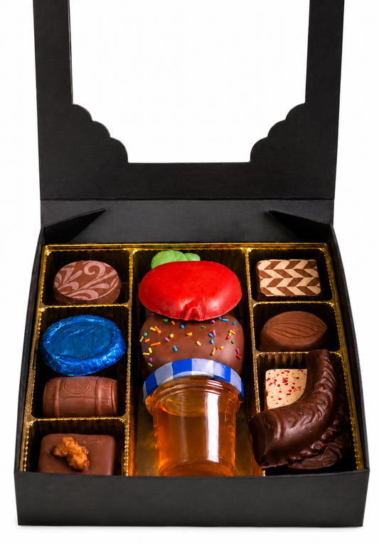 Rosh Hashana Small Gift Box of Chocolates & Honey