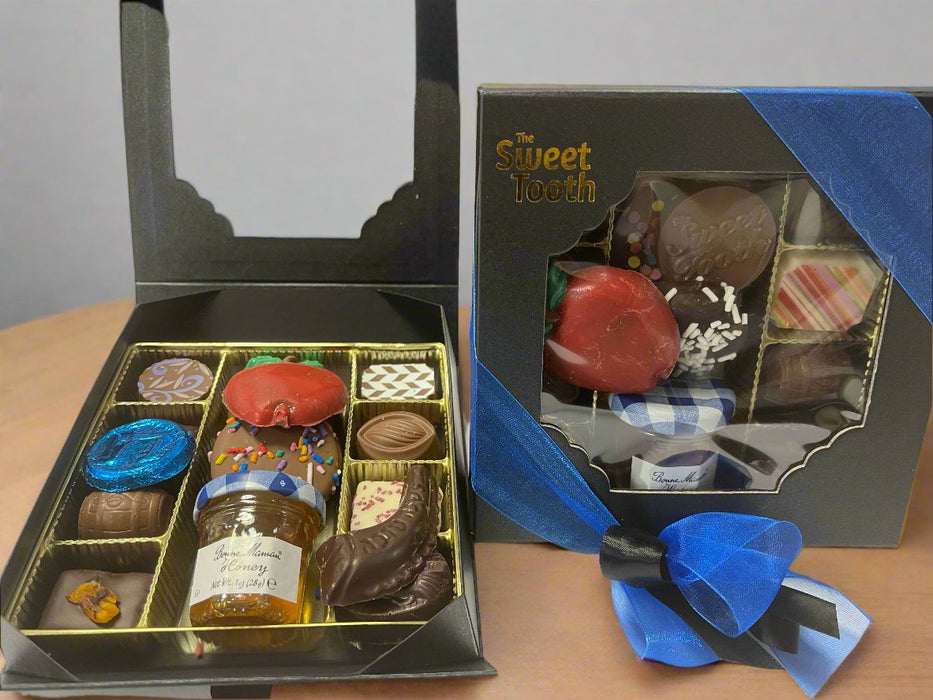 Rosh Hashana Small Gift Box of Chocolates & Honey