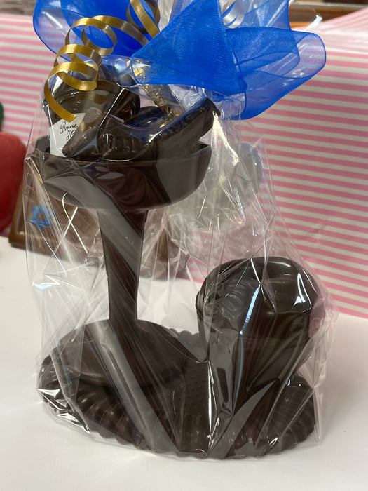 Chocolate Apple with Chocolate Kiddush Cup and jar of honey