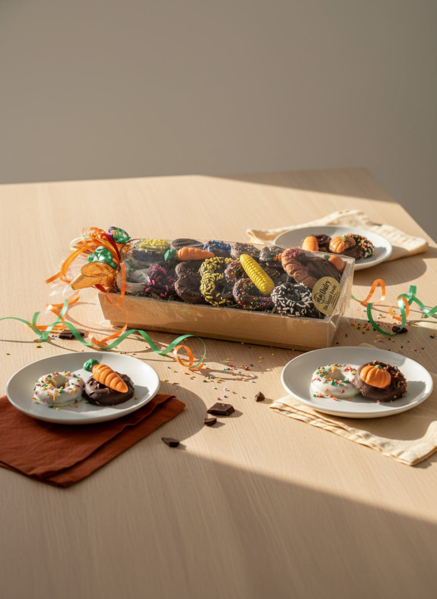 Thanksgiving Chocolate-Dipped Pretzel & Oreo Tray from The Sweet Tooth