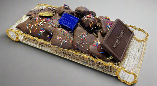 Chocolate Gold Sled Tray Passover