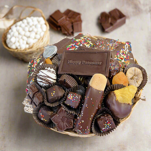 Small Round Passover CHOCOLATE Basket