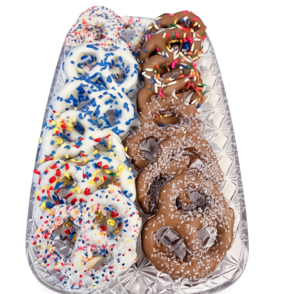 Assorted chocolate dipped pretzels handmade kosher gift tray The Sweet Tooth North Miami Beach since 1979