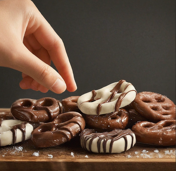 Chocolate Dipped Pretzel Rounds