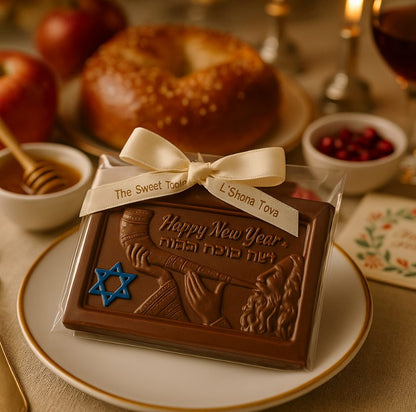 Rosh Hashanah Chocolate Bar – “Happy New Year” with Rabbi and Shofar from The Sweet Tooth