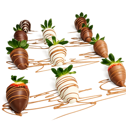 Chocolate-covered strawberries assorted drizzle handmade gift The Sweet Tooth North Miami Beach since 1979