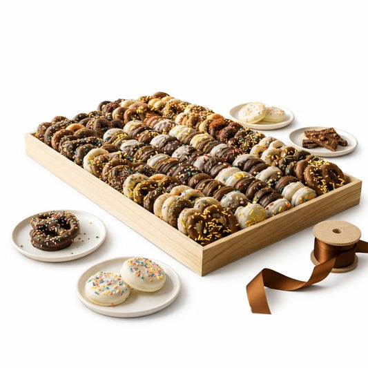 
Assorted chocolate covered Oreo cookies in wooden tray The Sweet Tooth North Miami Beach since 1979