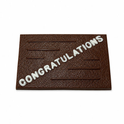Chocolate congratulations plaque - edible celebration gift for milestones - The Sweet Tooth North Miami Beach - since 1979