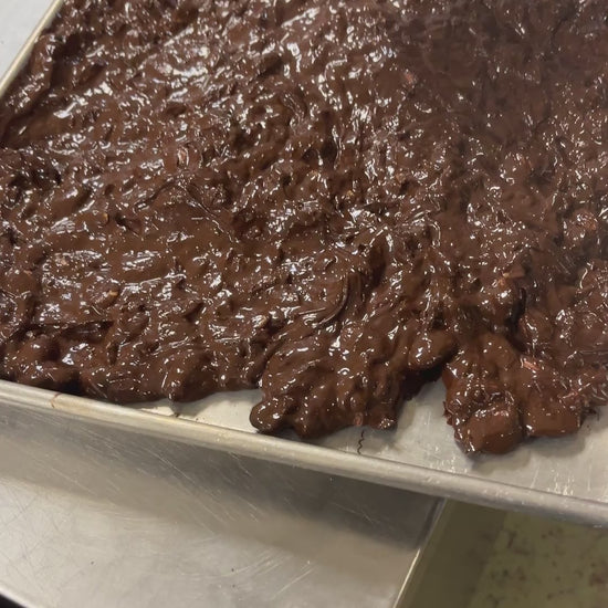 Chocolate Krisp Bark being made at The Sweet Tooth