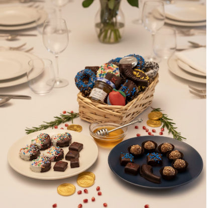 Gift-Ready Mini Rosh Hashana Basket from The Sweet Tooth