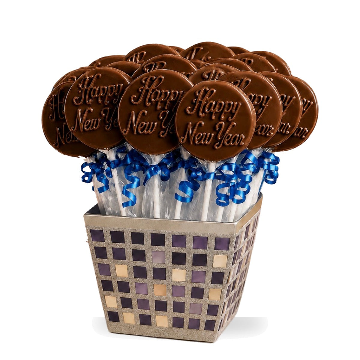 18-pack Rosh Hashanah Happy New Year chocolate lollipops gift set