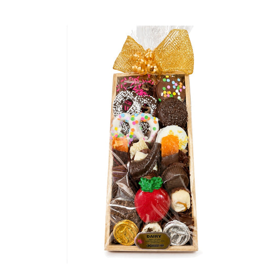 Small Rosh Hashanah chocolate wood tray gift