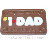 Chocolate License Plate: Father's Day