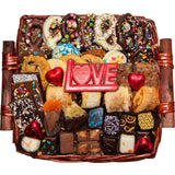 Rectangle Basket, Wood Handles: Valentine's Day - Customized