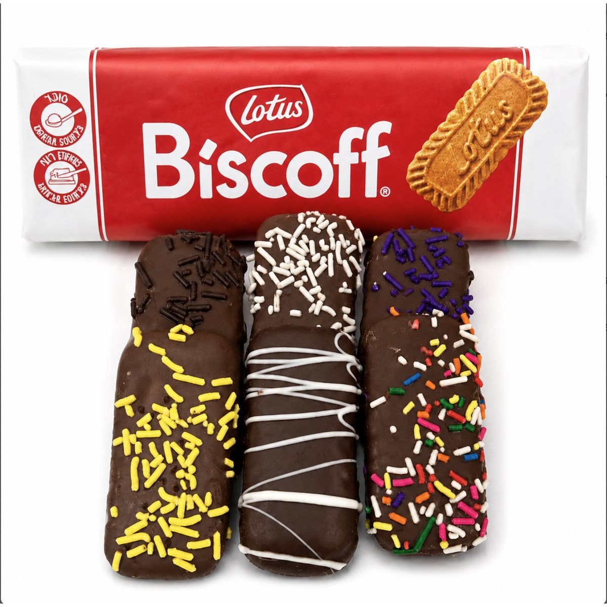 Biscoff Chocolate Dipped Cookies 6 Pack