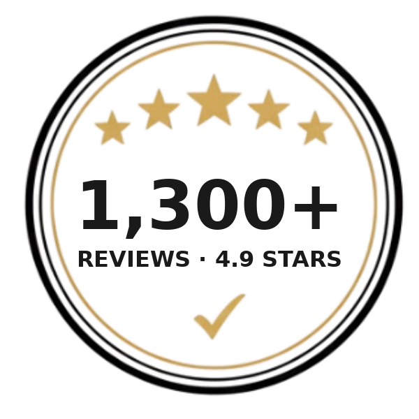 1,300+ Reviews · 4.9 Stars · The Sweet Tooth